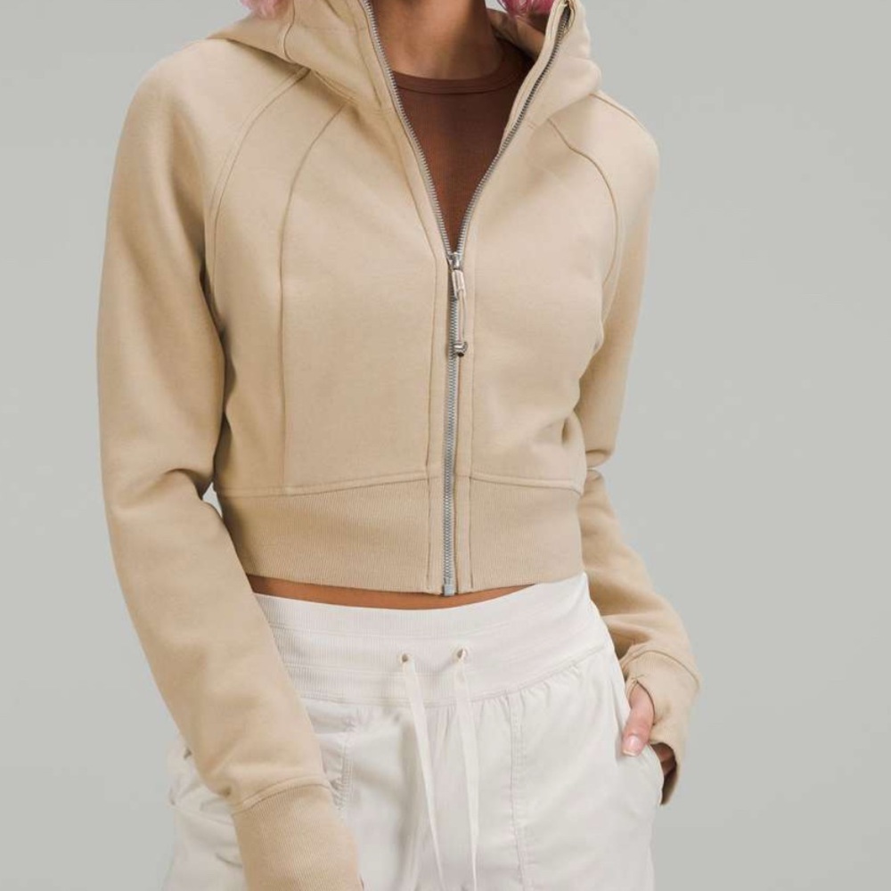 Lululemon full zip cropped scuba